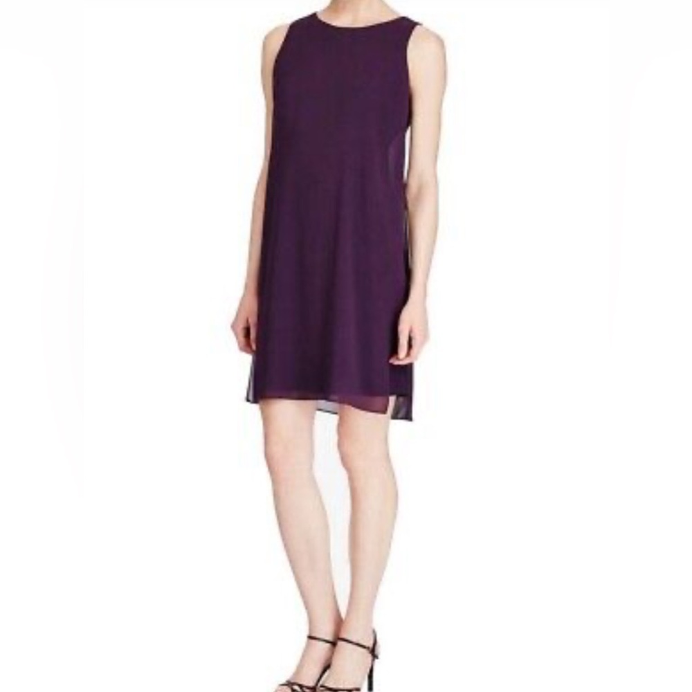American Living Purple Chemise Sleeveless Flared Dress